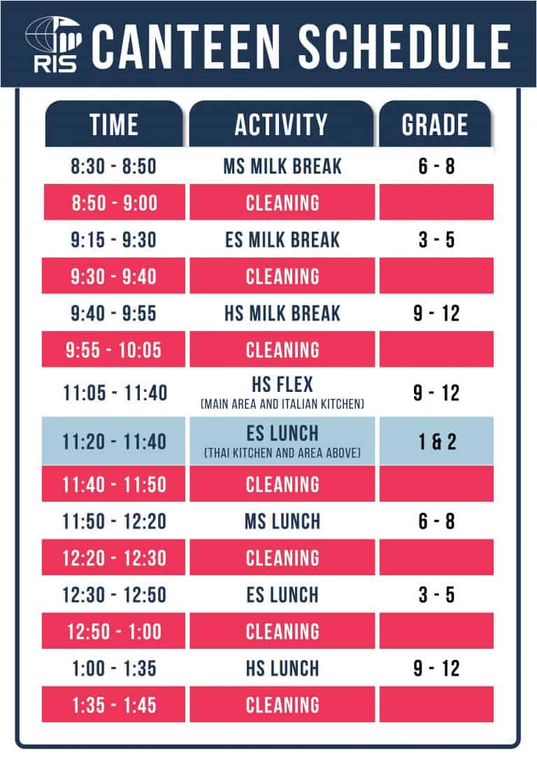 Canteen-Schedule